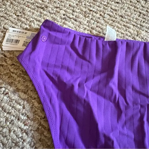 NWT Lululemon Ribbed High-Waist Skimpy-Fit Swim Bottom Atomic Purple- Size 8 - Image 10