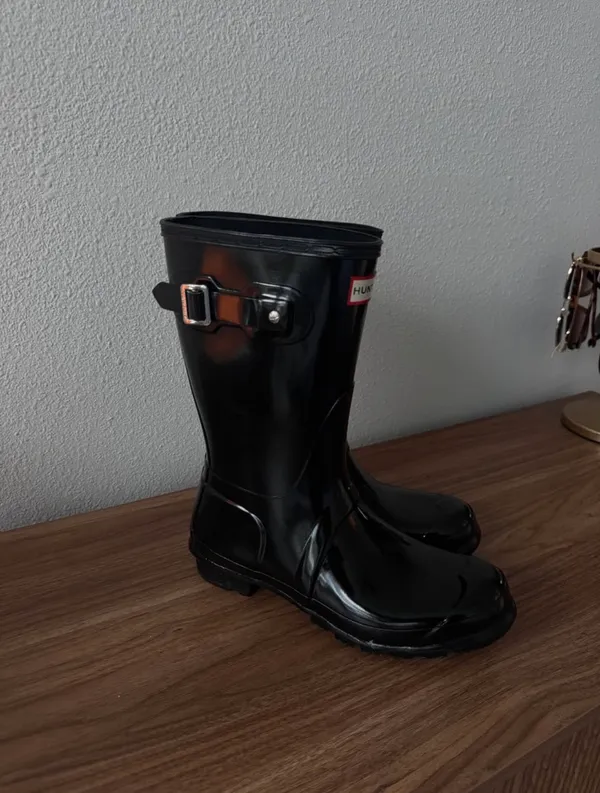 Black Hunter Rain Boots Gloss - Image 2