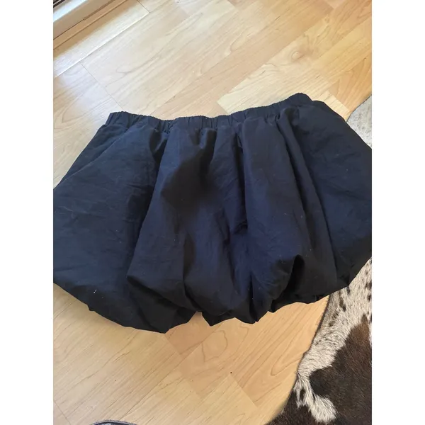 ARITZIA SUNDAY BEST Bubbly‎ Poplin Mini Skirt Size Large Black - Image 4