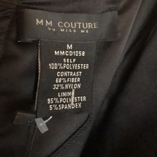 Miss Me Couture Cocktail Little Black Dress Purple Trim - Image 13
