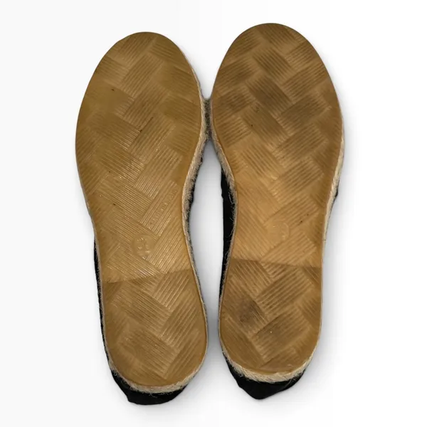 Free People Espadrille Slip On Shoes Womens 7.5 Black Suede Coastal Resort Boho - Image 8