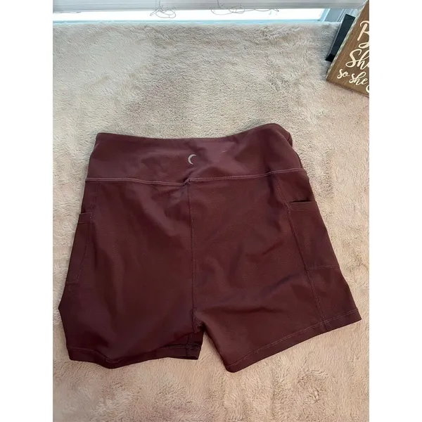 Zyia Women's Biker Shorts XL Purple High-Waisted with Pockets - Image 2