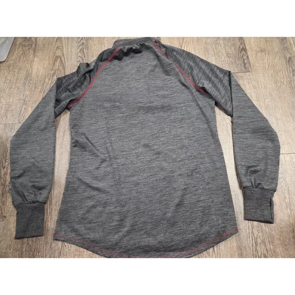 Colosseum Indiana Hoosiers Fitted Dark Gray Large Quarter Zip Long Sleeve Shirt - Image 4