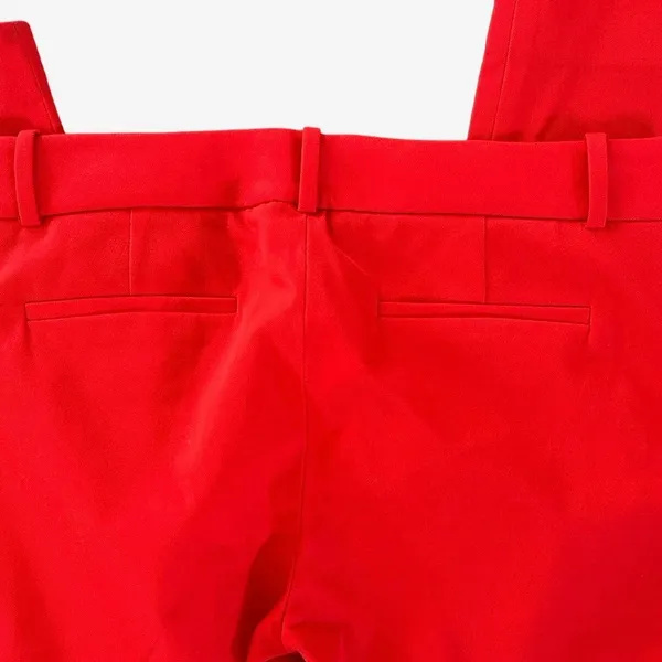 J.Crew Minnie Pants Women's 6 Tall Red Stretch Twill Preppy Work Quiet Luxury - Image 8