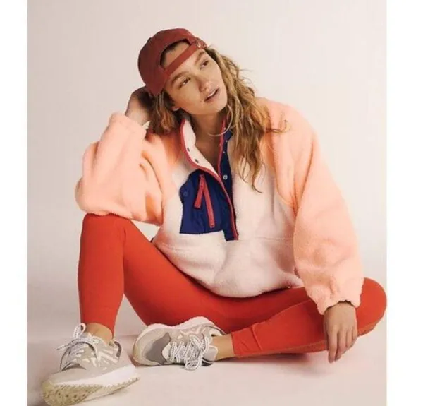 FREE PEOPLE Hit The Slopes Colorblock Pullover Sport Canvas Combo Size X-Small - Image 12