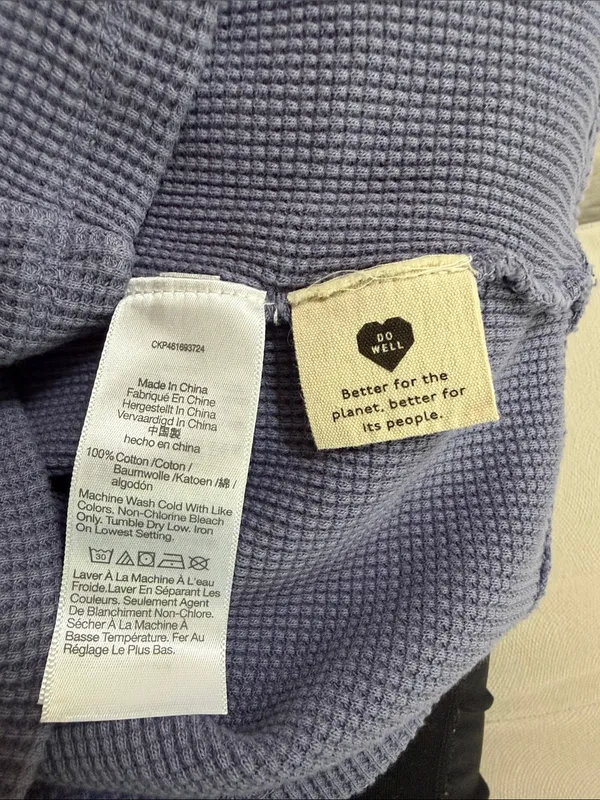 Madewell Purple and Tan Waffle Knit Scoop Neck Tank - Image 4