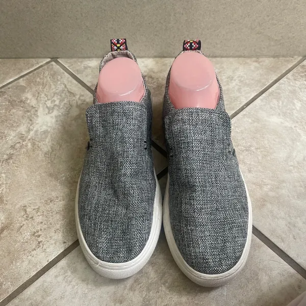 Hey Dude Peyton Linen Gray Slip On Comfort Casual Women's Shoes Size‎ 9 - Image 2