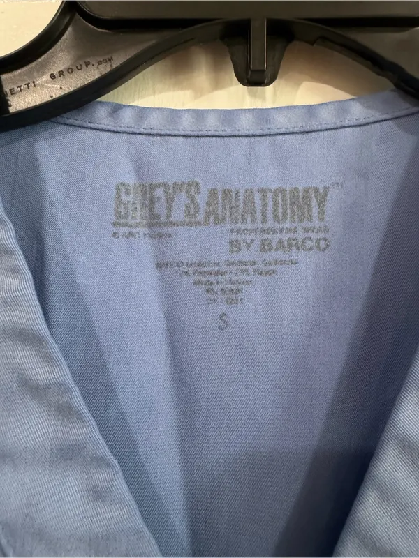 Grey's Anatomy Light Blue Scrub Top S - Image 2