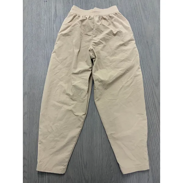 Nike Women's DQ6809-200 Essential Woven High Rise Joggers Beige XS - Image 2