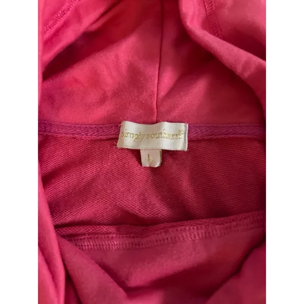 Simply Southern Women's Cowl‎ Neck Pink Sweatshirt Size Large - Image 8