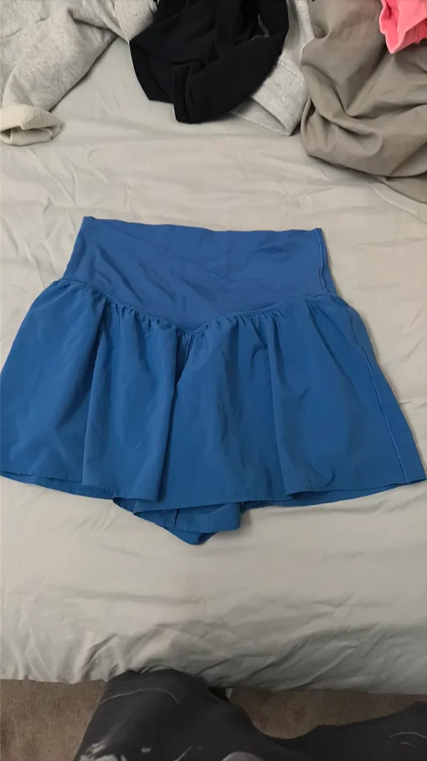 OFFLINE by Aerie Flowy Crossover Shorts in Blue - Image 4