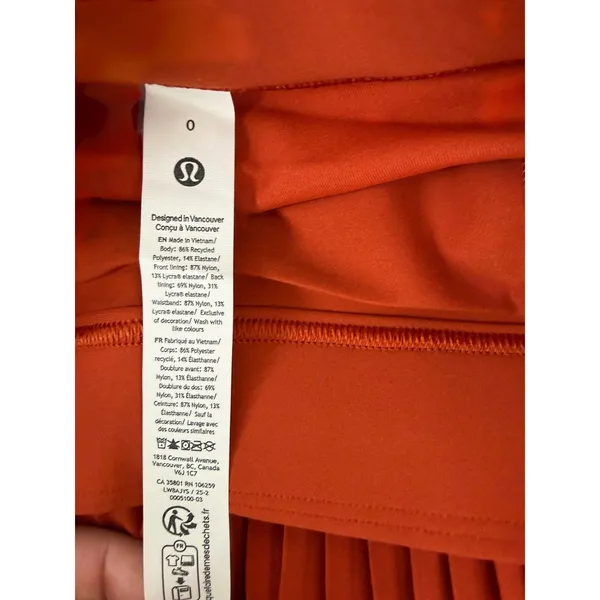 Lululemon High-Rise Lightweight Tennis Skirt with Built-In Liner - Size 0 - Image 7