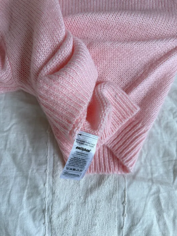 Edikted Kyrah Oversized Knit Sweater in Light Pink NWOT - Image 4
