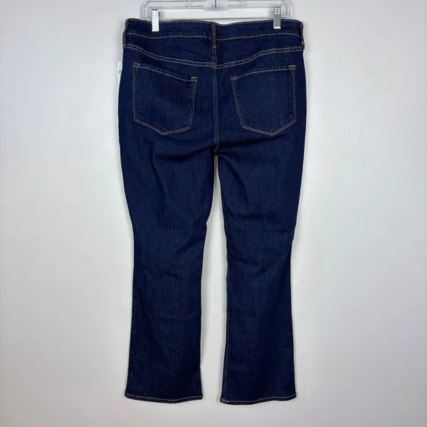 Old Navy Mid-Rise Wow Boot-cut Dark Wash Jeans Denim Casual NWT Size 14 Short‎ - Image 7