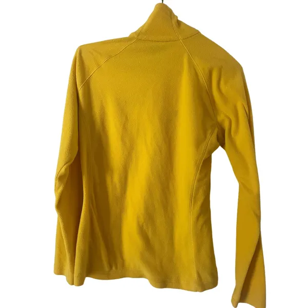 COLUMBIA l/sleeve 3/4 zip fleece in yellow gold and purple, $18, Size M, B53 - Image 3