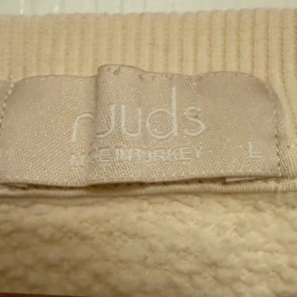Nuuds Limited Edition Birthday Crewneck Sweatshirt - Bone/Sand Large - Image 3