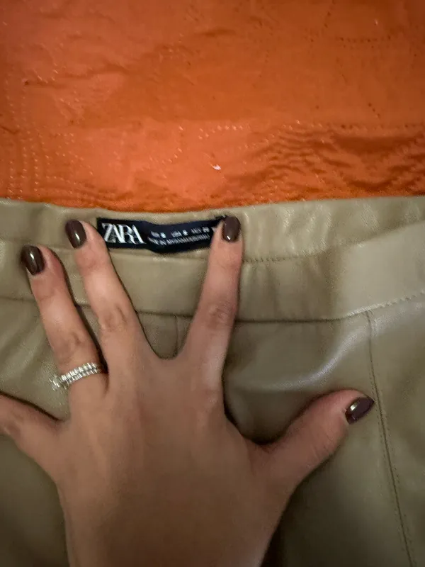 Zara leather pants - Image 3