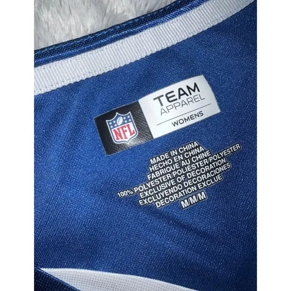 Indianapolis Colts JerseyWomens Medium Blue NFL Team Apparel V Neck Shirt Top - Image 2