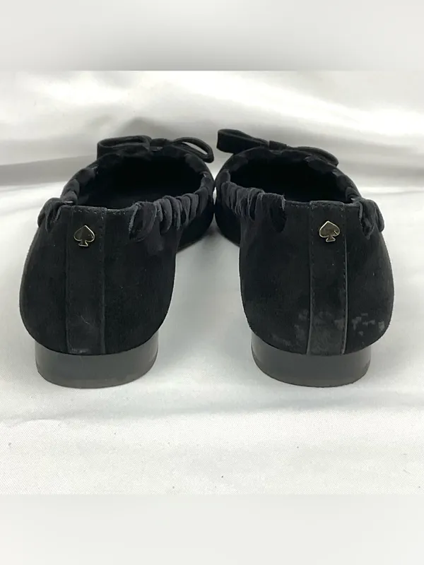 Kate Spade Ruffle Bow Flats Sz 8.5 Shoes Kalani Suede Pointed Toe - Image 5