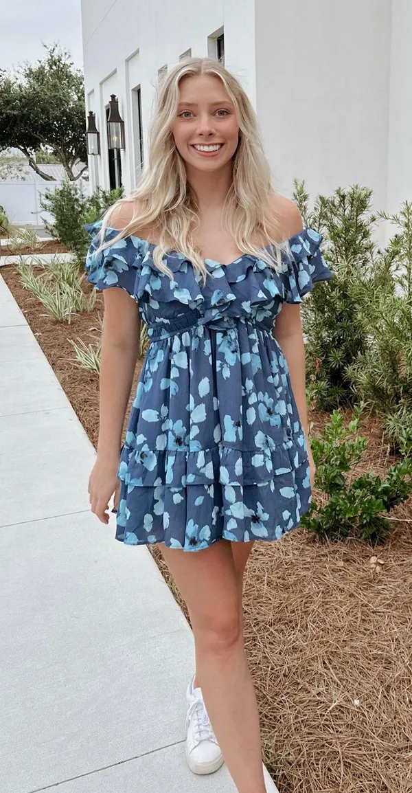 Abercrombie blue mini dress - Image 2