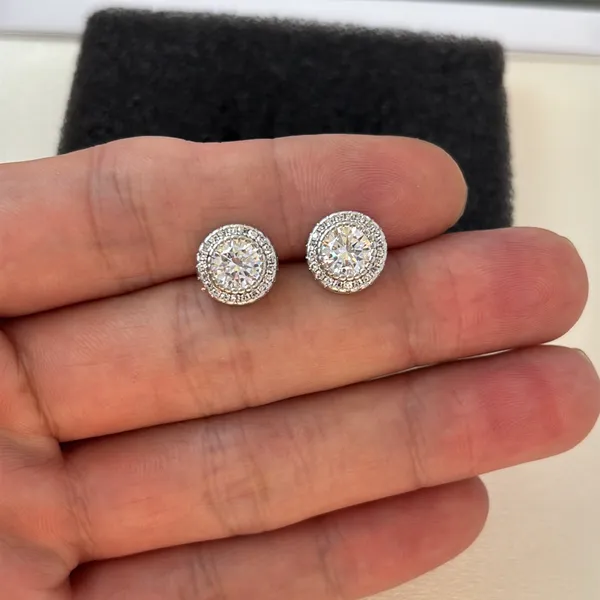 10mm CZ Stud Earrings for Men Women Streetwear Hip Hop Punk Unisex Earrings - Image 6