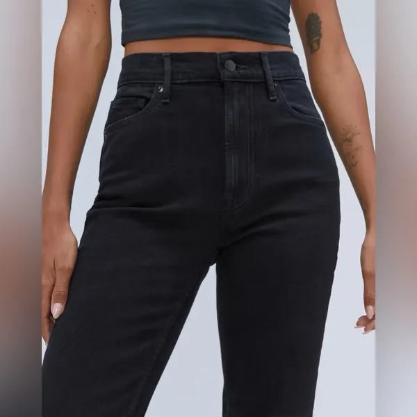 Everlane‎ The Original Cheeky Jean in Black Size 26 Crop - Image 5