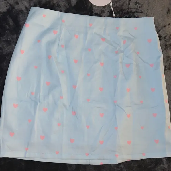 Princess Polly Chain of Hearts Mini Skirt in Blue Size 10 New with tag - Image 9