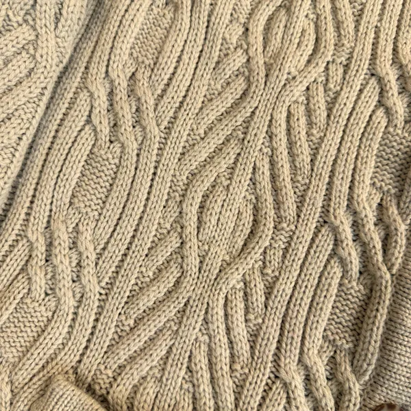 Croft Barrow Wool Blend Cardigan Women XL Cable Knit Beige Button Front Vintage - Image 4