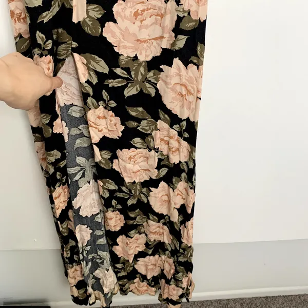 Reformation Luma Floral Spaghetti Strap Maxi Dress Womens Black Small - Image 9