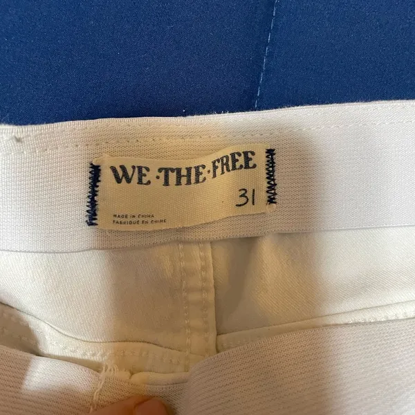 FP We The Free Jenny High Rise Skinny Flare Pullon Pants White Size 31 - Image 2