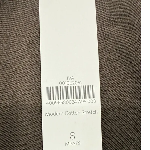 NWT Coldwater Creek Womens Modern Fit Brown Cotton Stretch Wide Leg Pants Size 8 - Image 6