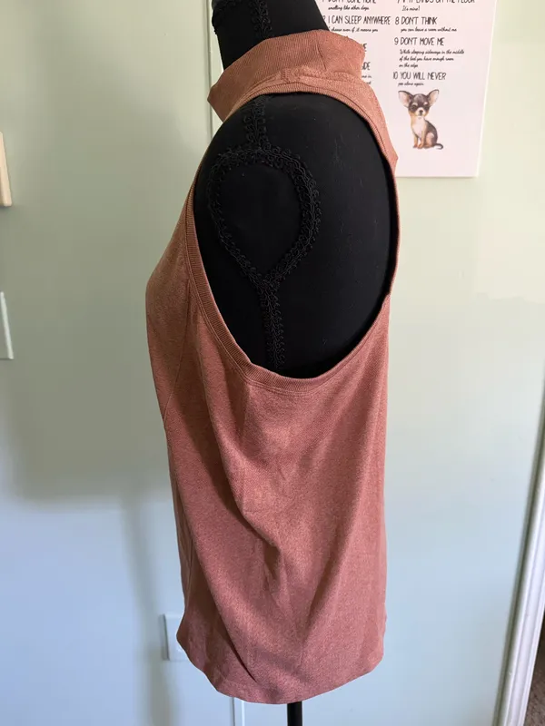 Calia Dusty Rose Mock Neck Sleeveless Tank Size XL - Image 2