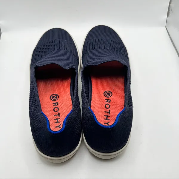 Rothy's The Sneaker Maritime Lattice Stitch Navy Slip On Shoes Women’s 9 EUC - Image 8