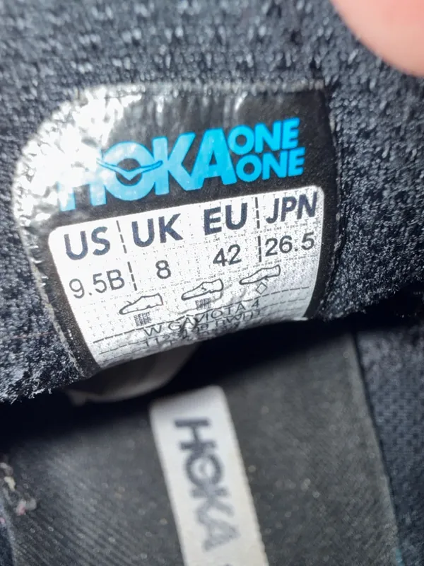 Hoka Black and White Cushioned Running Shoes - Image 6