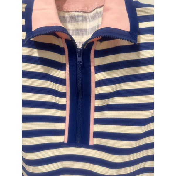 Blue White Striped 2 Piece Skirt Set Sleeveless tennis pickleball Small preppy - Image 5