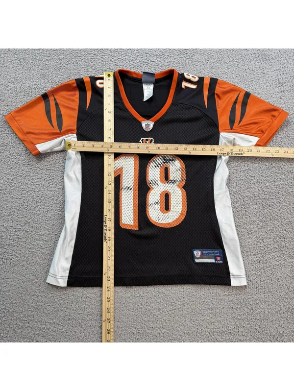 Vintage Cincinnati Bengals AJ Green #18 NFL Jersey Womens M Black Football Y2K - Image 3