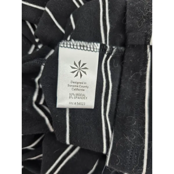 Athleta Maxi Dress Womens L Striped Black White Sleeveless Empire Waist EUC - Image 5