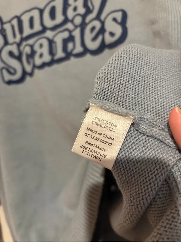 Sincerely Jules Sunday Scaries Soft Knit‎ Sweater Light Blue size medium - Image 5