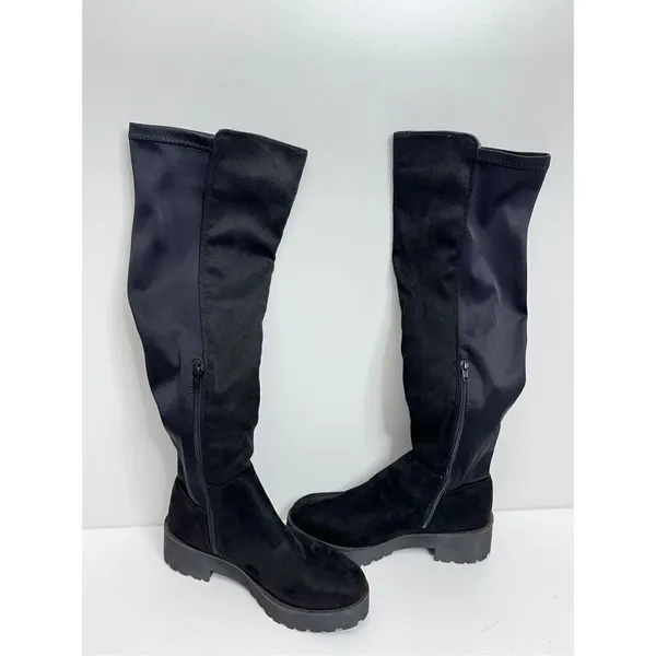Dirty Laundry Knee High‎ Boots Womens Black Platform Size 6.5 Side Zip Closure - Image 3