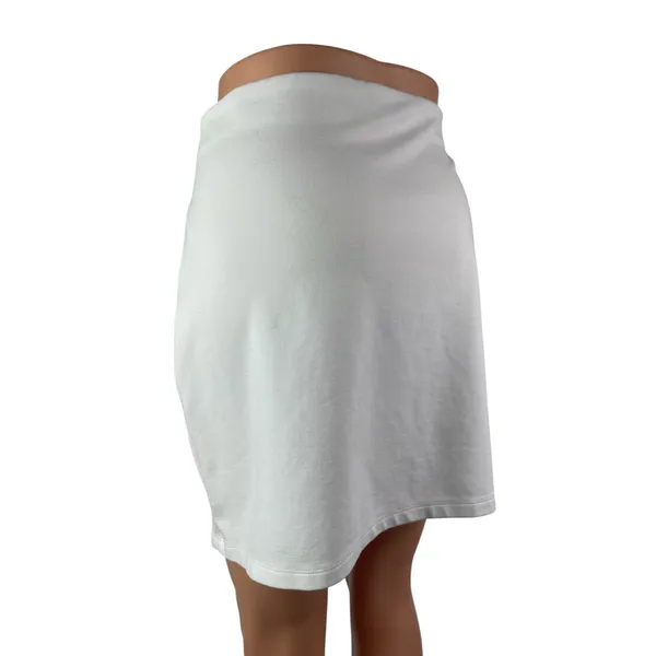 Aritzia Sunday Best Women's White High Waisted Pencil Mini Slip Skirt Size L - Image 4
