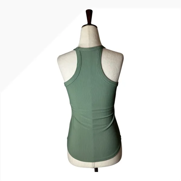 Heroine Sport Tank Top Women‎ XS Sage Green Ribbed Shelf Bra Racerback Athletic - Image 4