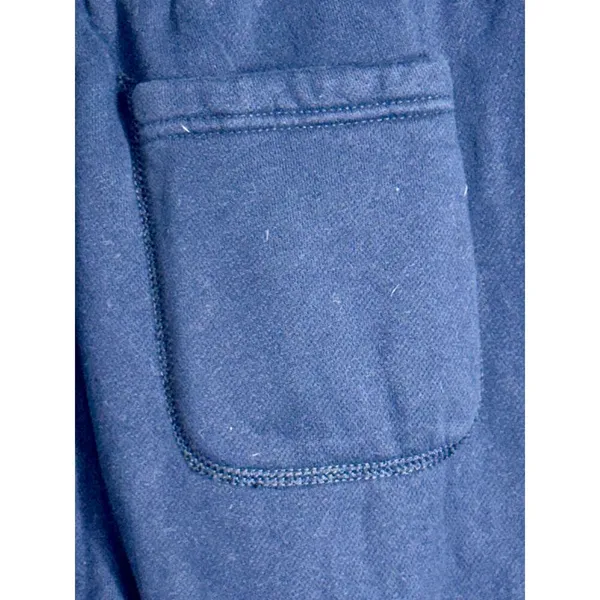 Abercrombie & Fitch Soft AF Fleece Navy Blue White Logo Jogger Sweatpants Size S - Image 6
