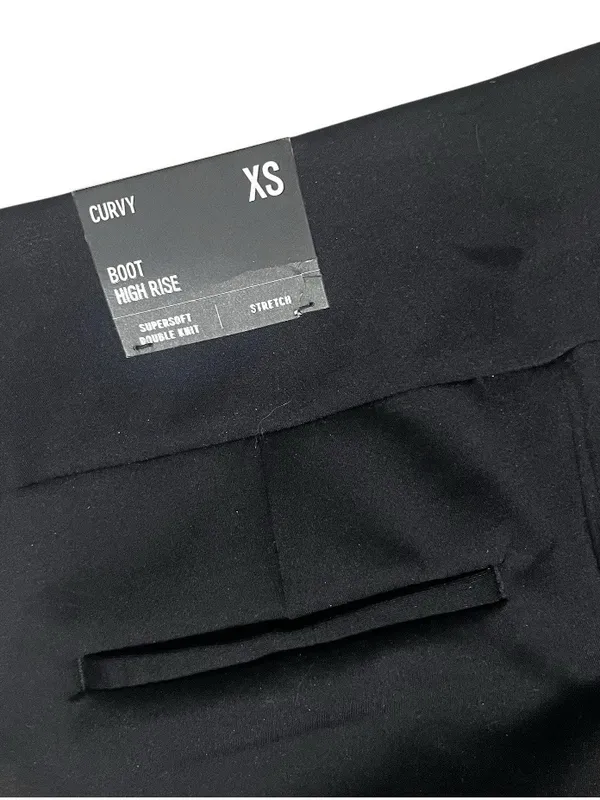 EXPRESS Black Pants Curvy Boot High Rise Double Knit Stretch Size XS NEW NWT - Image 8