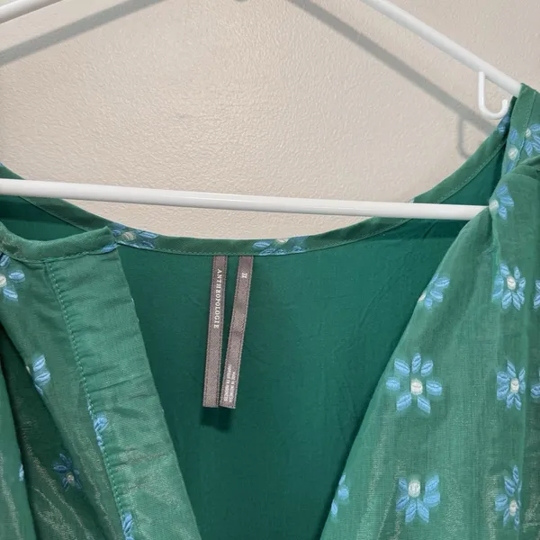 Anthropologie Green Floral Jacquard Somerset‎ Maxi Dress Size 3X - Image 6