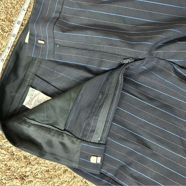 Pinko Navy Blue Pinstripe Bermuda Shorts School Girl Preppy - Image 5