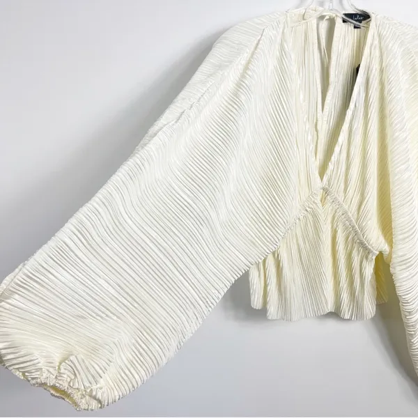 Lulu's Cream Pleated Blouse - Image 7