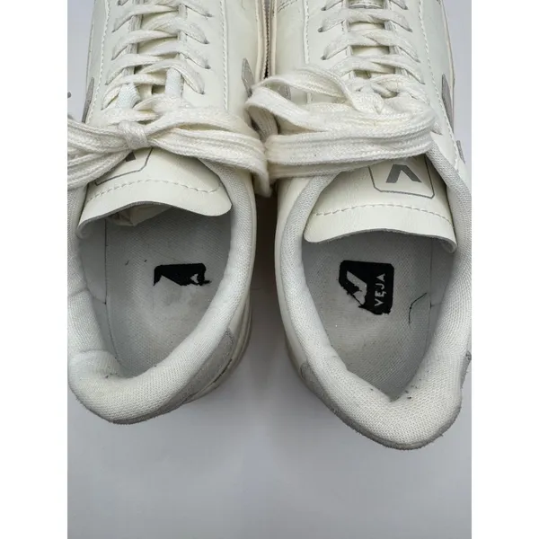 Veja Shoes Women 6‎ White Gray Leather Lace Up Campo Sneakers Fashion Outdoor - Image 8