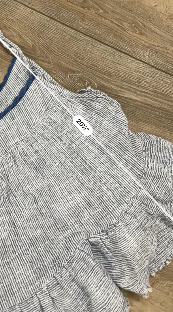 Aerie Blue Striped Ruffle Tank Top - Image 4