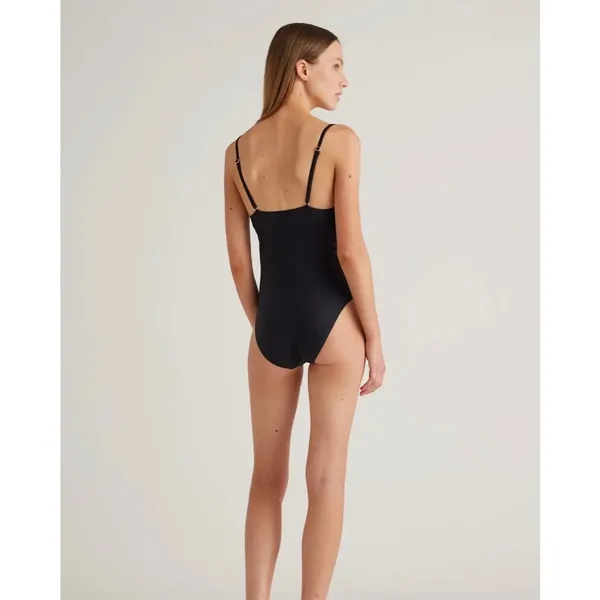 Quince NWT Italian Cami One-Piece Swimsuit Black Small - Image 2