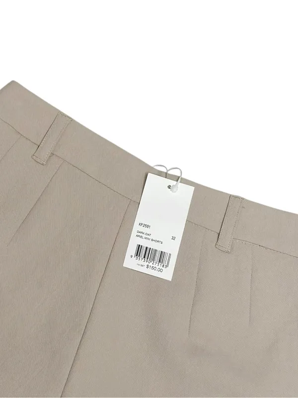 KOOKAÏ Ariel Mini Shorts, Dark Oat, FR32/US0 - Image 5